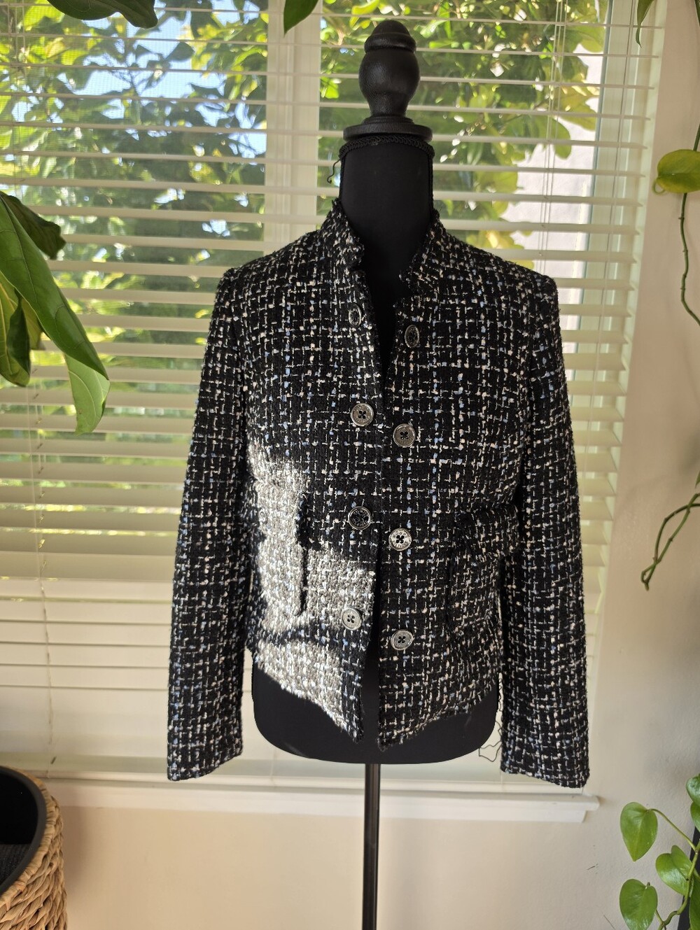 Tommy Hilfiger Women's Tweed Open-Front Cropped Jacket